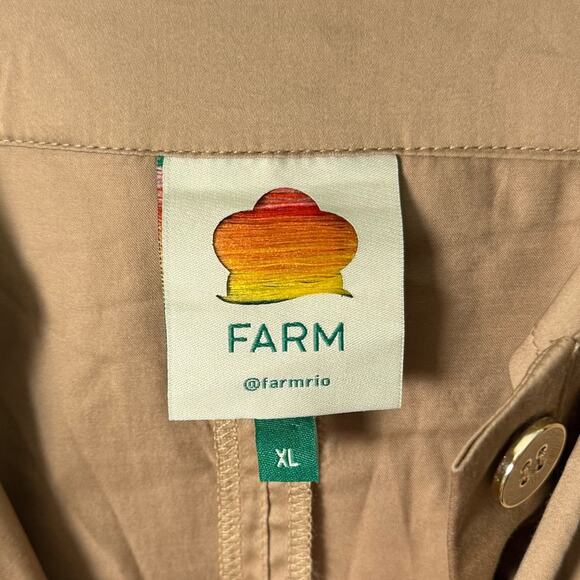 Farm Rio Brown Raglan Sleeve Jumpsuit XL - Picture 8 of 9